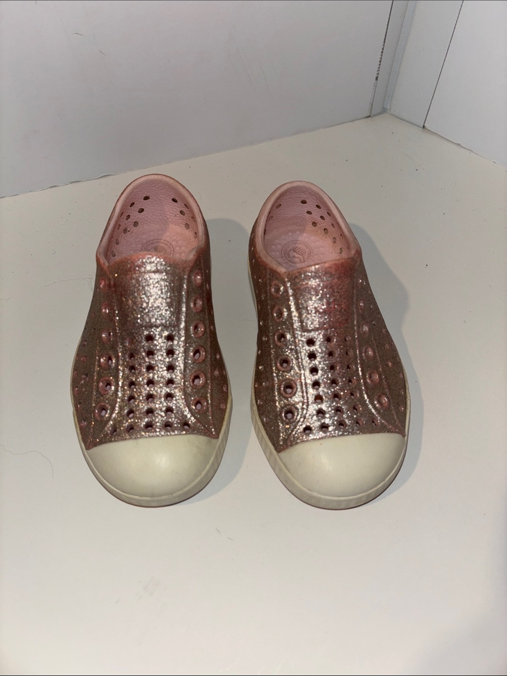 Native Shoes Child Jefferson Pink Bio-Bling  Sparkle Shoes